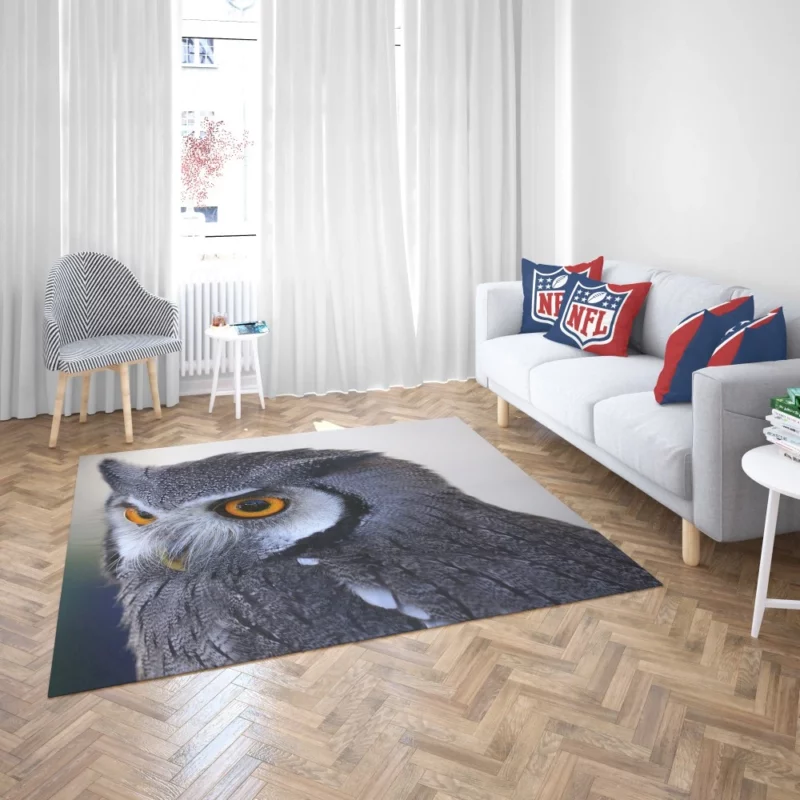 Owl Nocturnal Majesty Enigmatic Gaze Rug 2