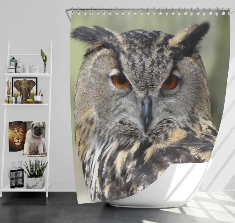 Owl Nocturnal Majesty Enigmatic Stance Shower Curtain