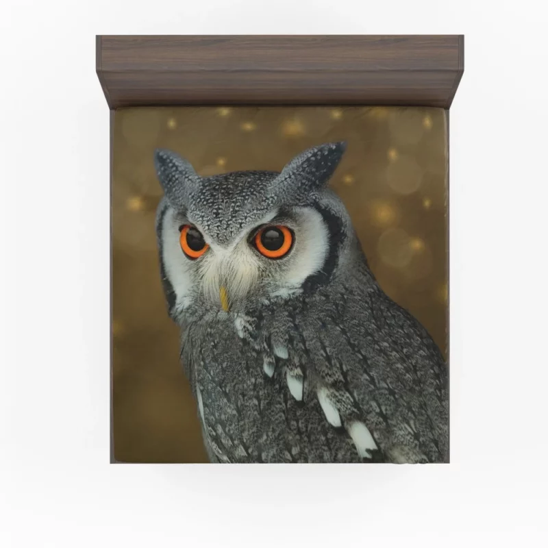 Owl Nocturnal Vigil Silent Guardian Fitted Sheet 1