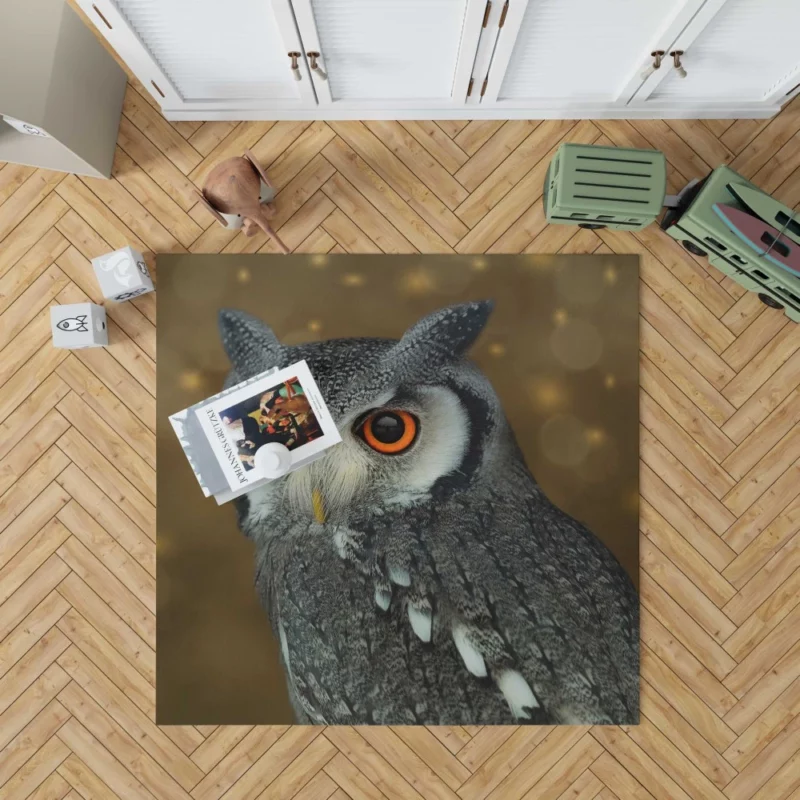 Owl Nocturnal Vigil Silent Guardian Rug