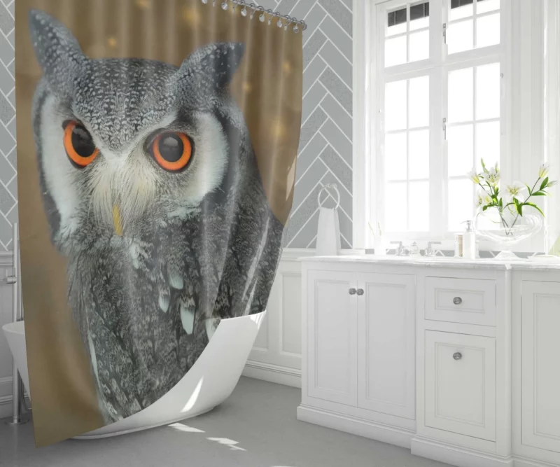 Owl Nocturnal Vigil Silent Guardian Shower Curtain 1