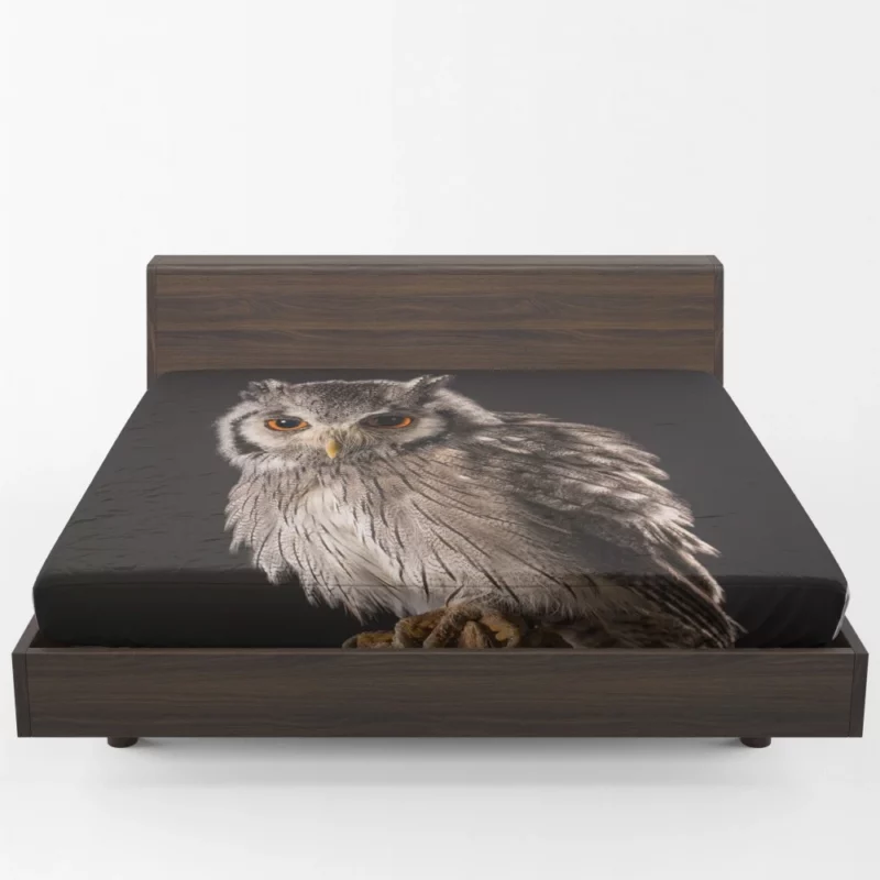 Owl Silent Watch Nocturnal Guardian Fitted Sheet