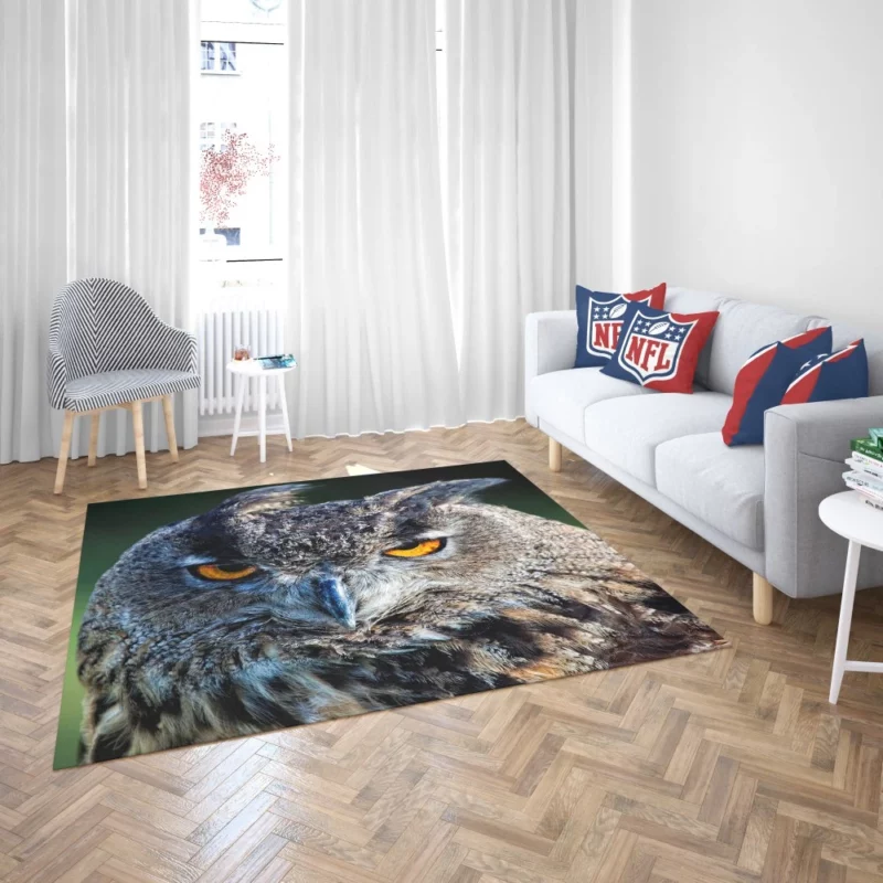 Owl Wise Gaze Nocturnal Majesty Rug 2