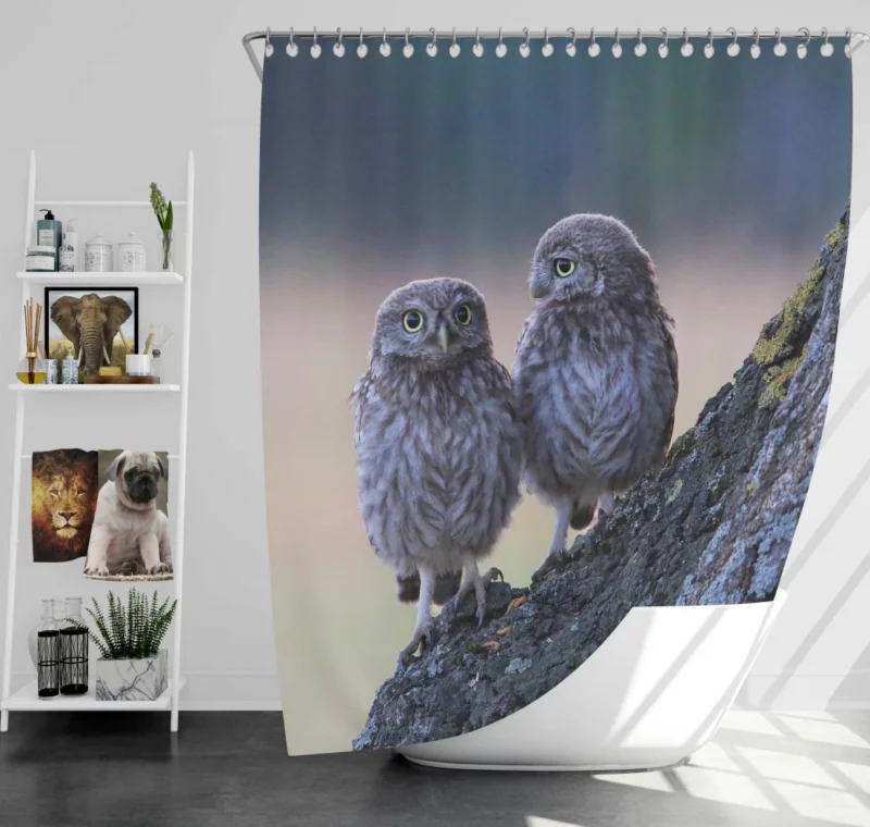 Owls Tree Gathering Nocturnal Companions Shower Curtain