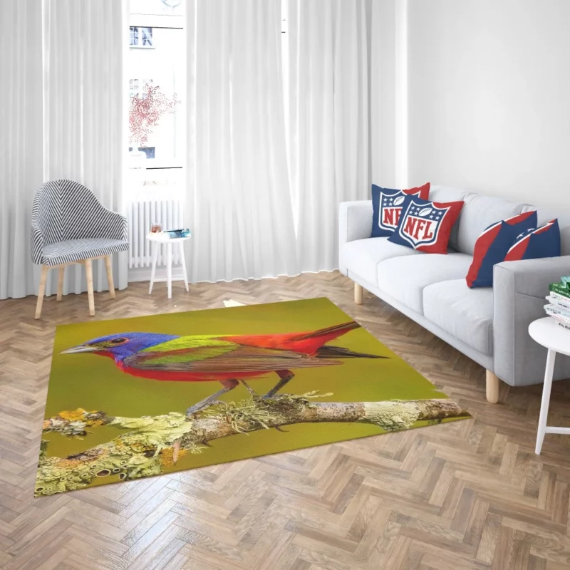 Painted Bunting Colorful Beauty Vibrant Passerine Rug 2