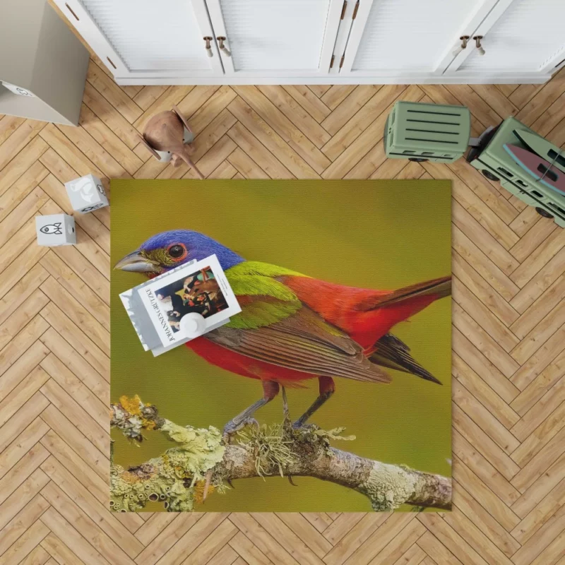 Painted Bunting Colorful Beauty Vibrant Passerine Rug