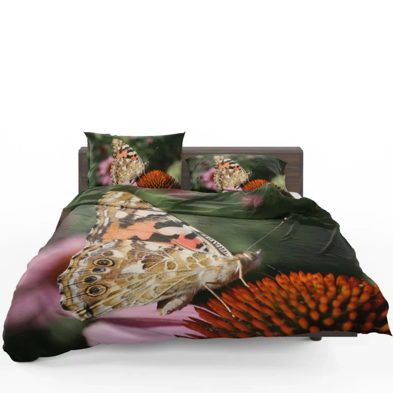 Painted Lady Butterfly in Focus Bedding Set