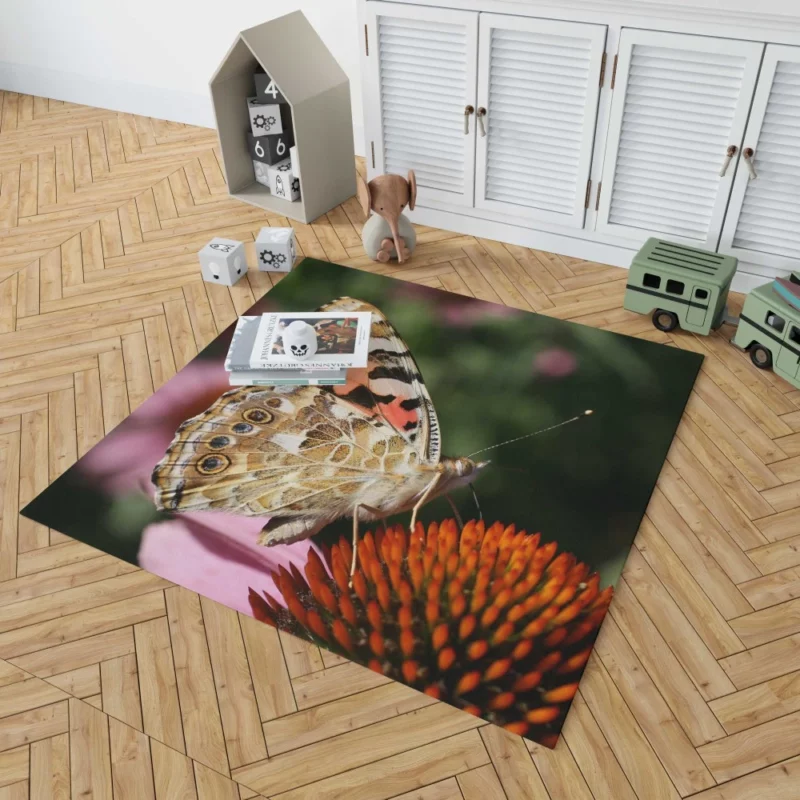 Painted Lady Butterfly in Focus Rug 1