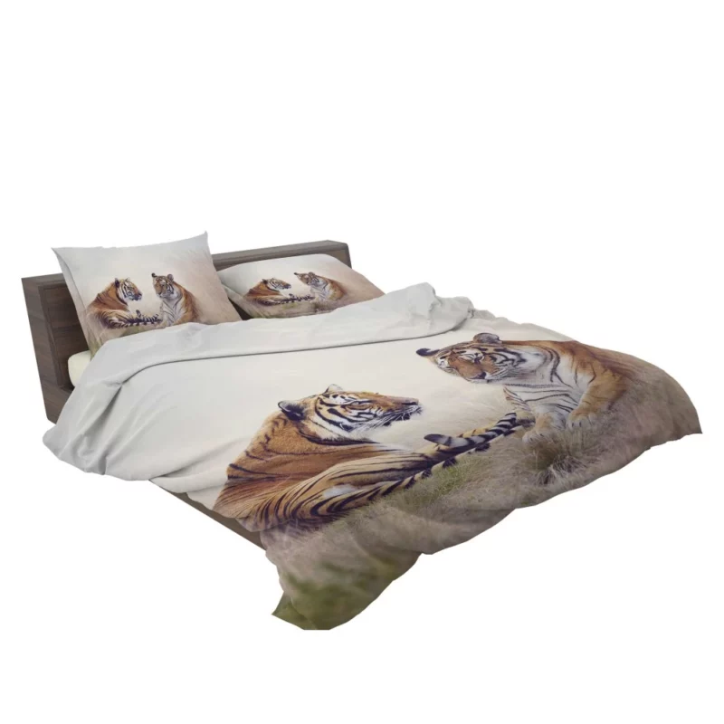 Pair of Tigers Graceful Duet in Grass Bedding Set 2