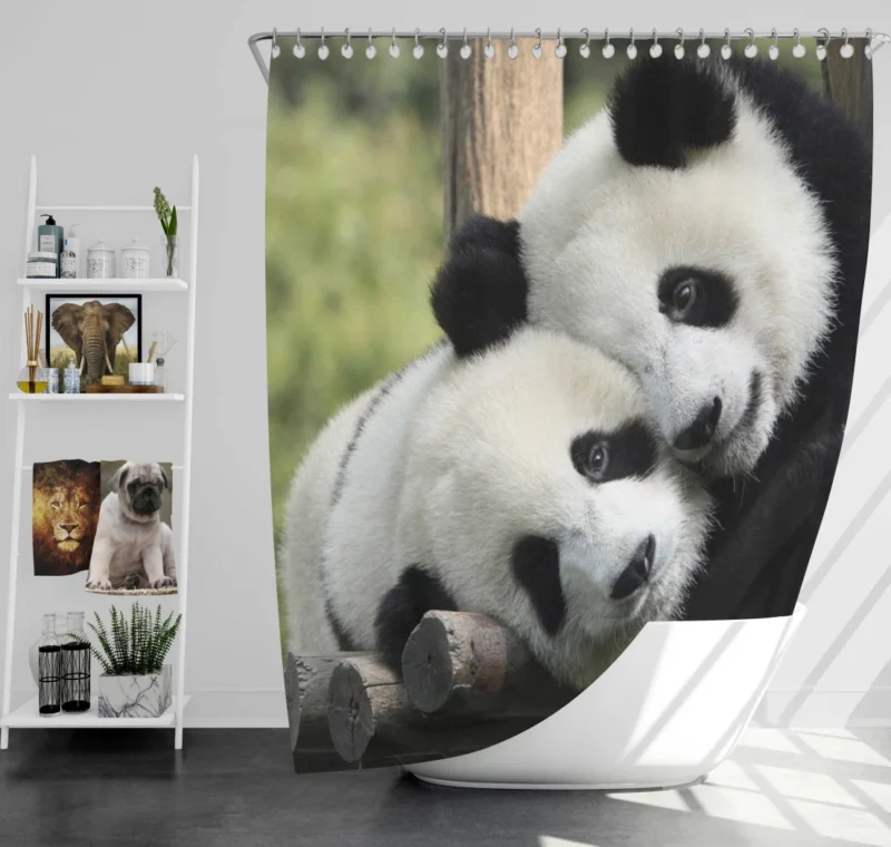 Panda Cute Animal Shower Curtain