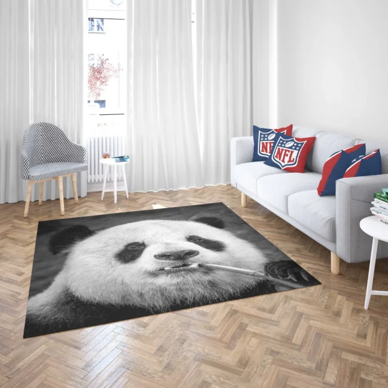 Panda Monochrome Majesty Panda Love Rug 2