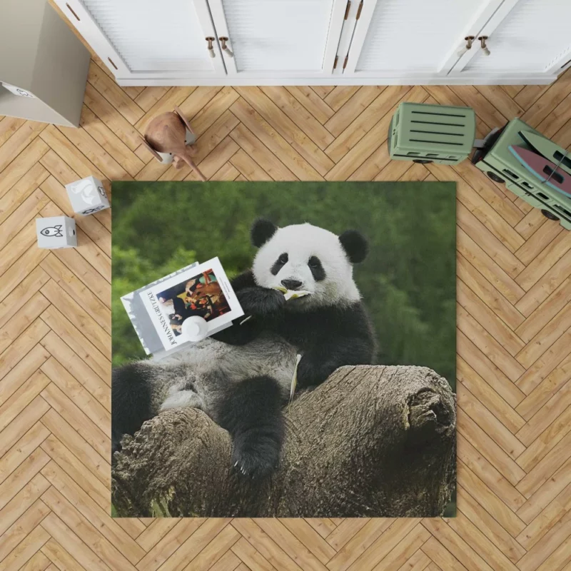 Panda Splendor Nature Gem Rug