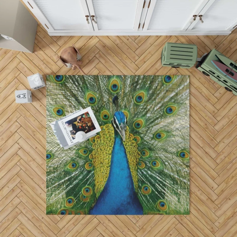 Peacock Dance Vibrant Beauty Rug