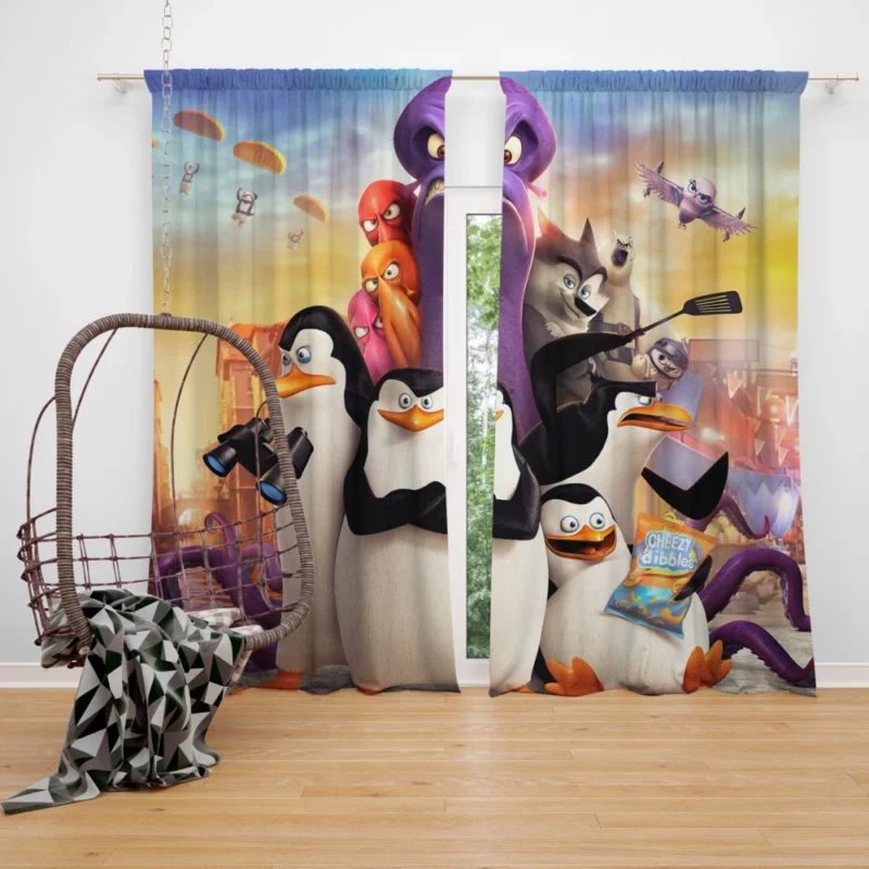 Penguins of Madagascar Animated Delight Curtain