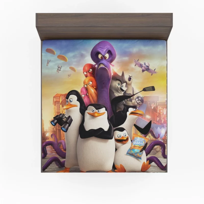 Penguins of Madagascar Animated Delight Fitted Sheet 1