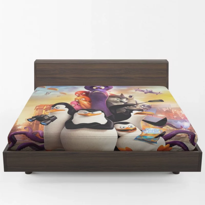 Penguins of Madagascar Animated Delight Fitted Sheet