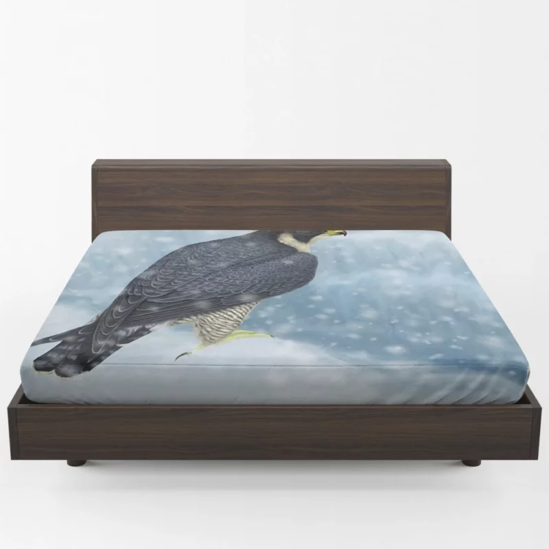 Peregrine Falcon Aerial Prowess Hunter Gaze Fitted Sheet