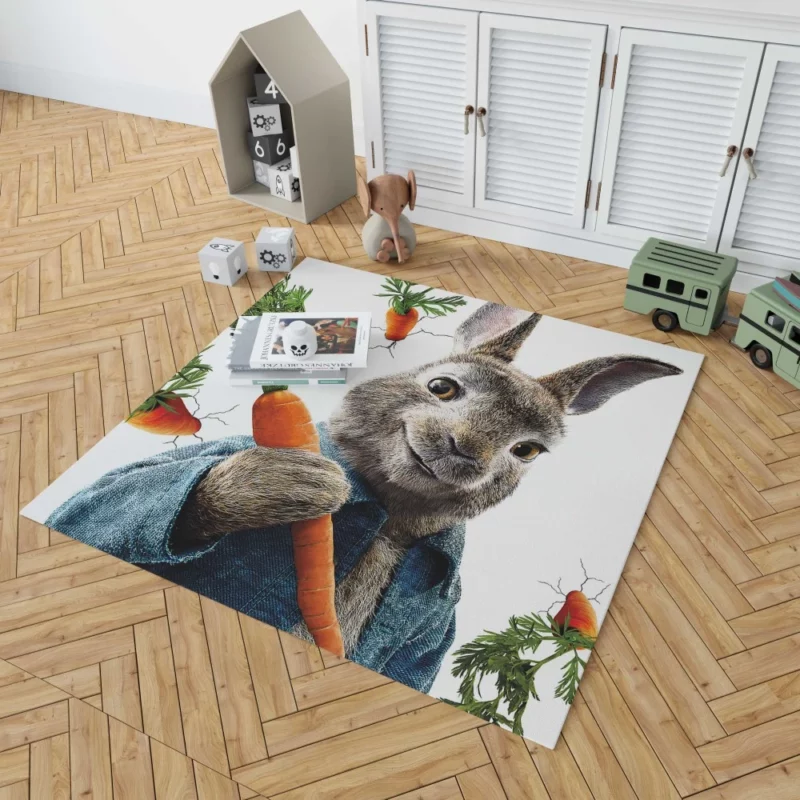 Peter Rabbit Carrot Chase Whimsical Delight Rug 1