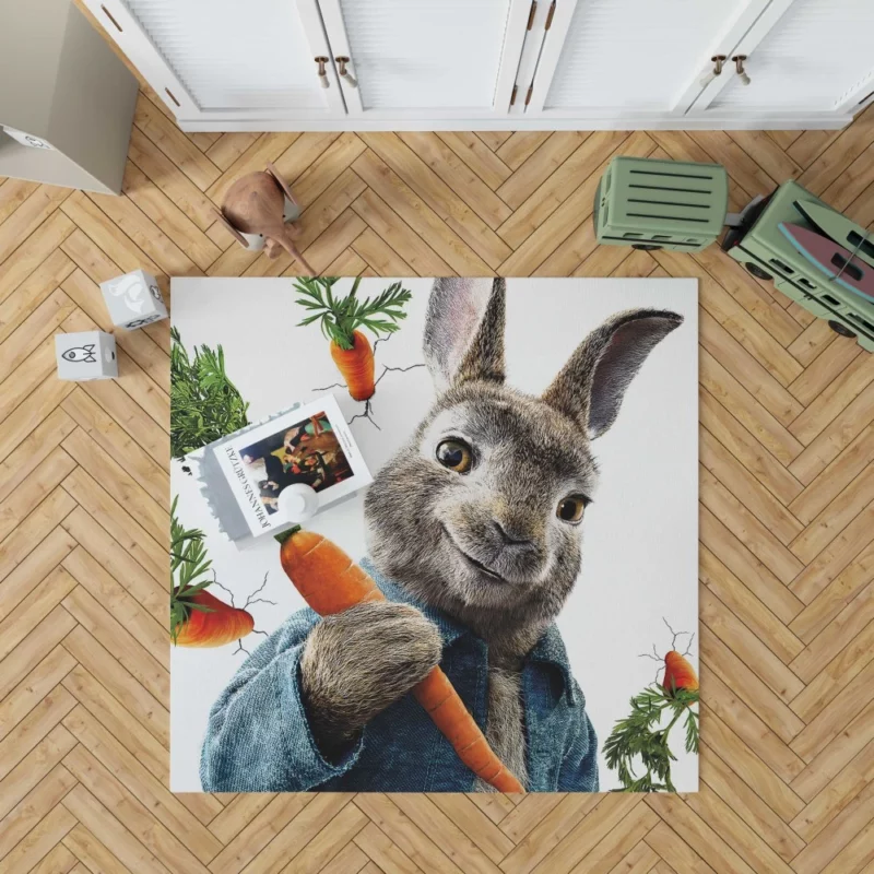 Peter Rabbit Carrot Chase Whimsical Delight Rug