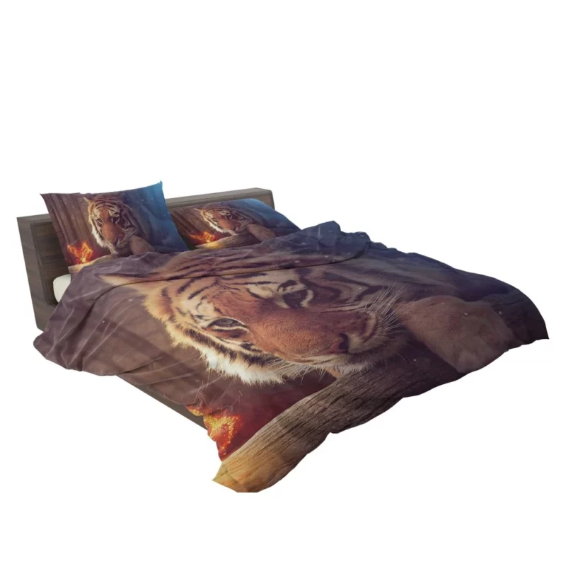 Photography Manipulation Fiery Tiger Dreams Bedding Set 2