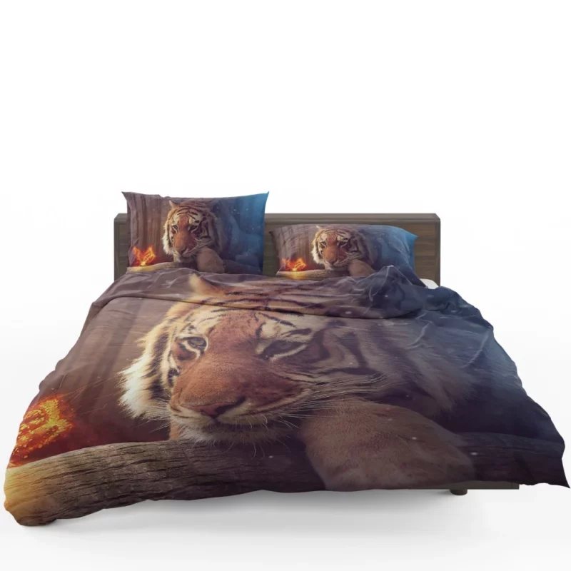 Photography Manipulation Fiery Tiger Dreams Bedding Set