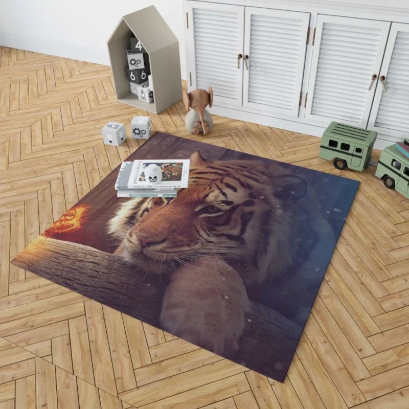 Photography Manipulation Fiery Tiger Dreams Rug 1