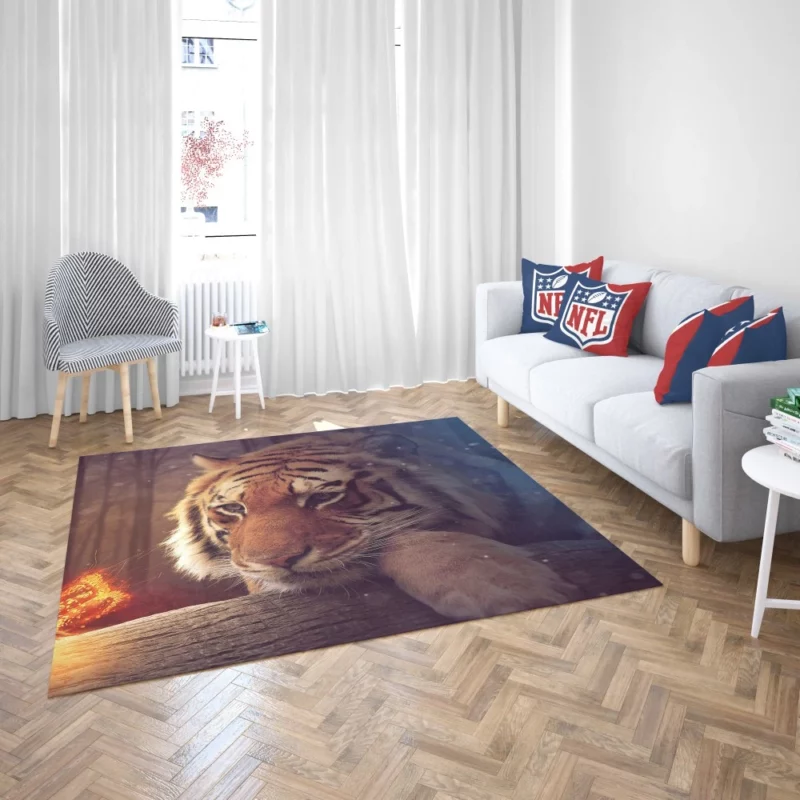 Photography Manipulation Fiery Tiger Dreams Rug 2