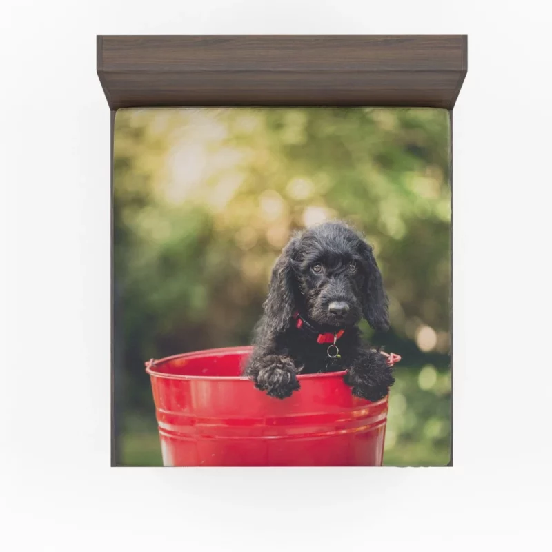 Playful Cocker Spaniel Puppy Furry Joy Fitted Sheet 1