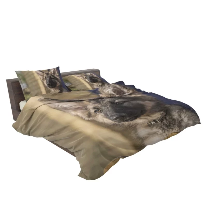 Playful German Shepherd Puppy Furry Delight Bedding Set 2