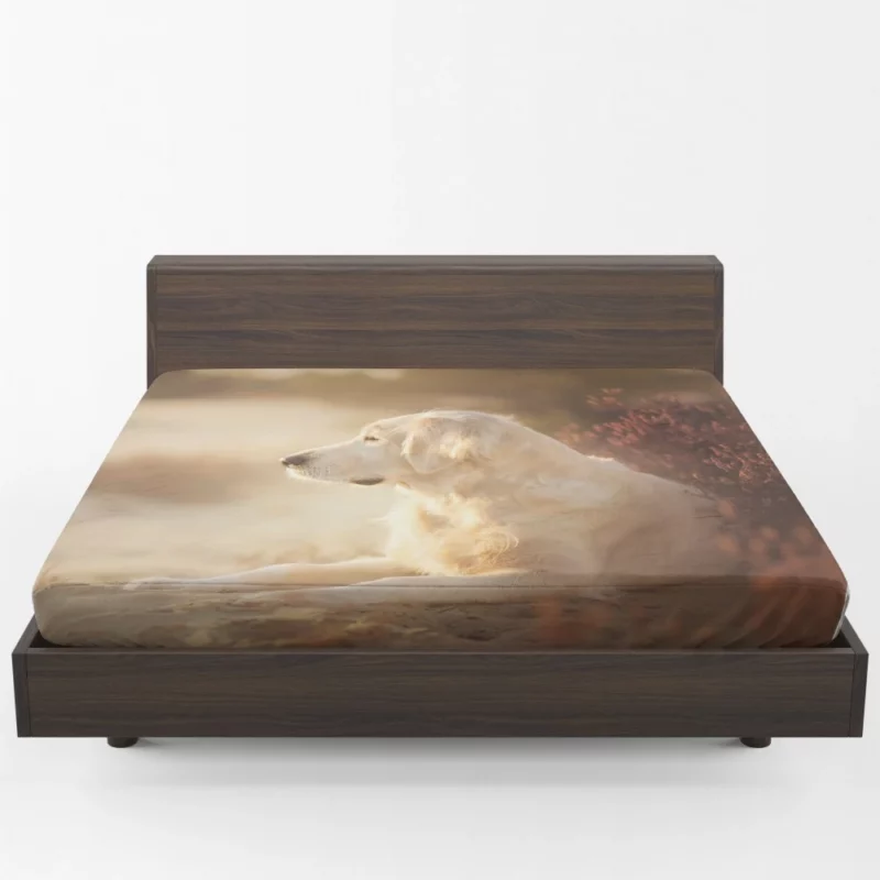 Playful Labrador in Daylight Delight Fitted Sheet