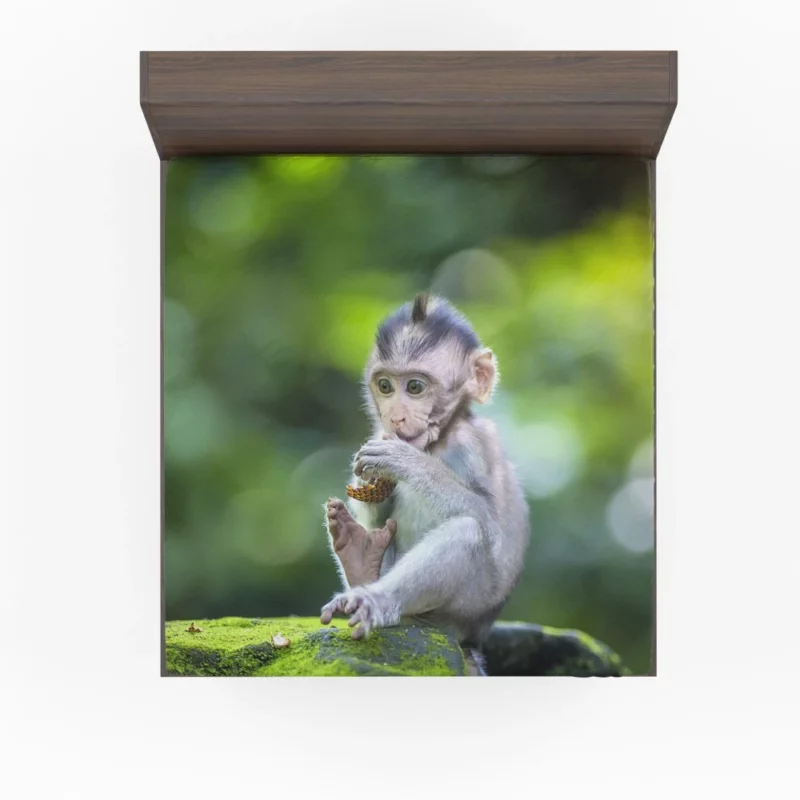 Playful Monkey Bokeh Frolic Fitted Sheet 1