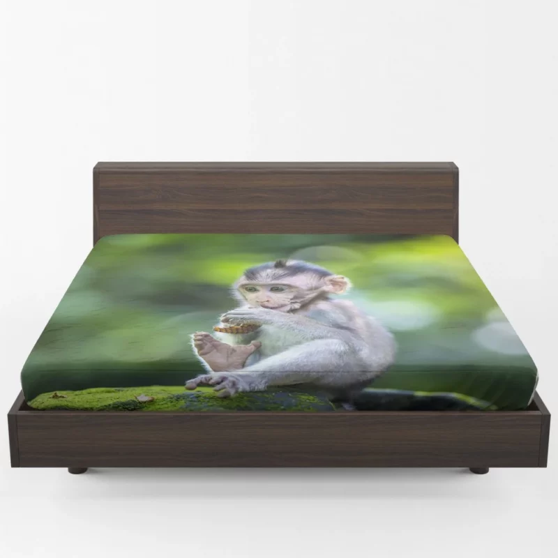 Playful Monkey Bokeh Frolic Fitted Sheet