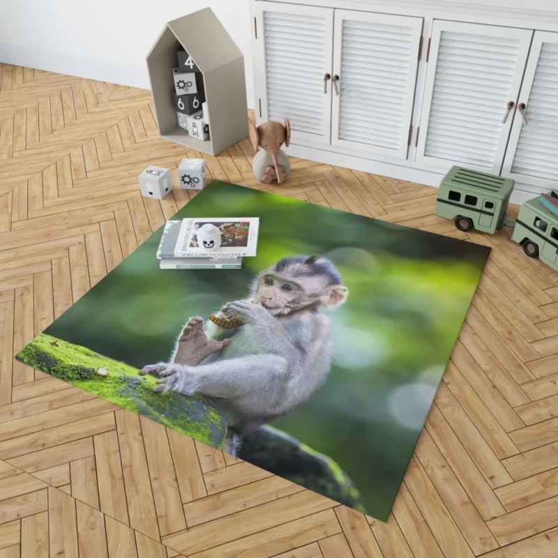 Playful Monkey Bokeh Frolic Rug 1