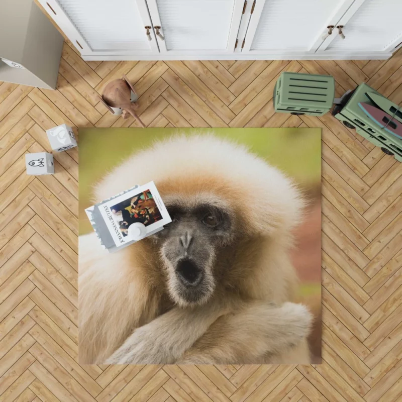 Playful Monkey Primate Antics Furry Fun Rug