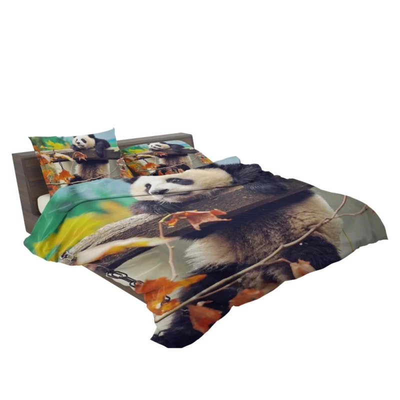 Playful Panda Cub Fall Adventure Bedding Set 2