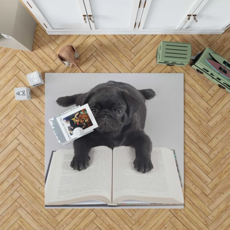 Playful Pug Charm Rug