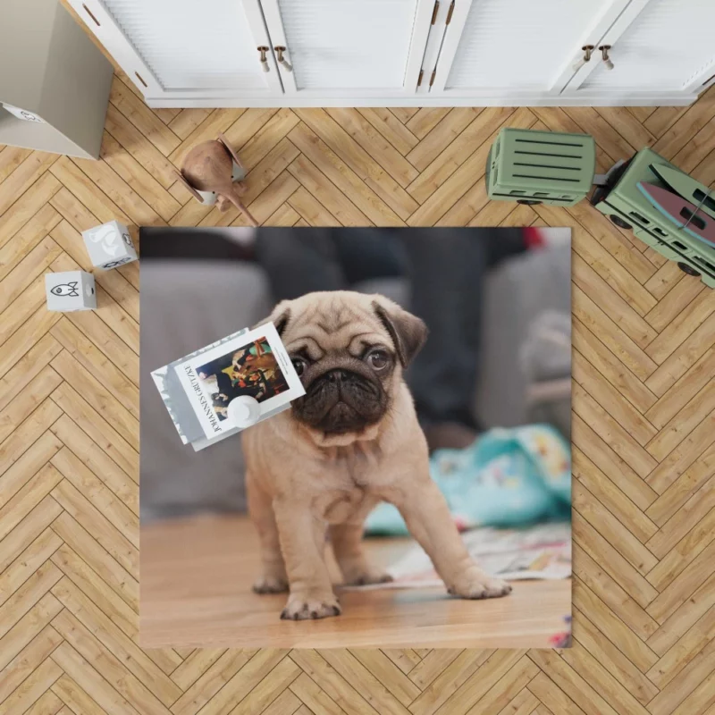 Playful Pug Rug