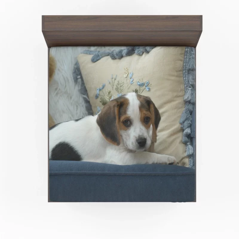 Playful Puppy Canine Joy Unveiled Fitted Sheet 1