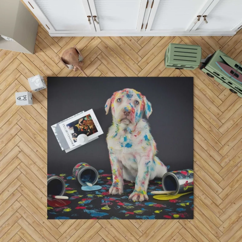 Playful Puppy Precious Moments Rug