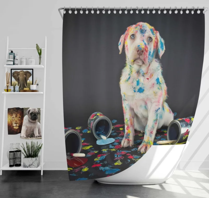 Playful Puppy Precious Moments Shower Curtain