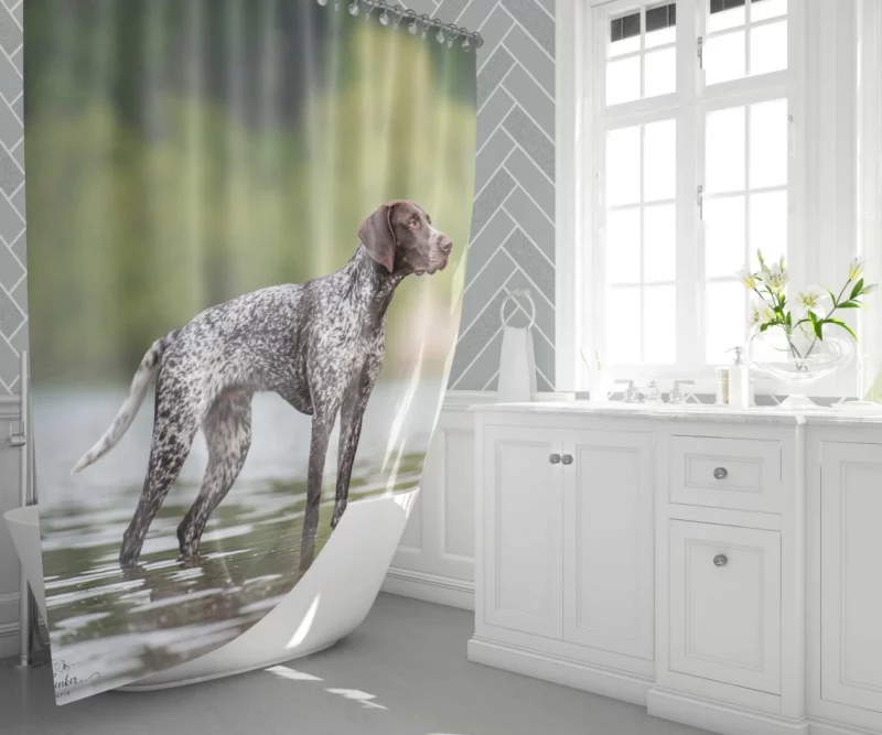 Pointer Snag Alert Canine Persona Shower Curtain 1