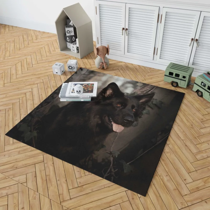 Powerful Aura German Shepherd Rug 1