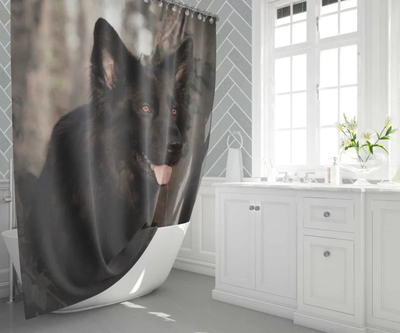 Powerful Aura German Shepherd Shower Curtain 1