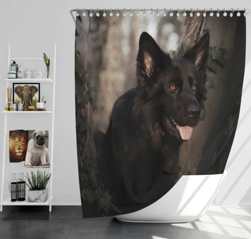 Powerful Aura German Shepherd Shower Curtain