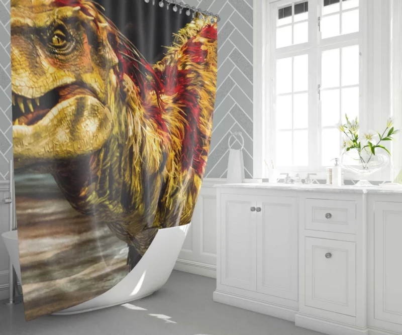 Prehistoric Enigma Dinosaur Tale Shower Curtain 1