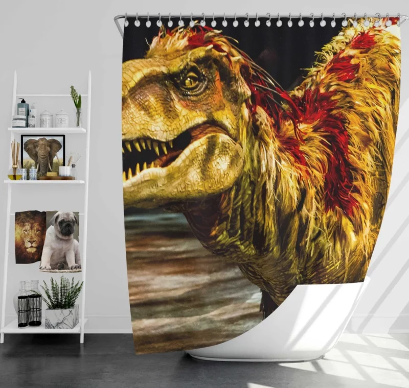 Prehistoric Enigma Dinosaur Tale Shower Curtain