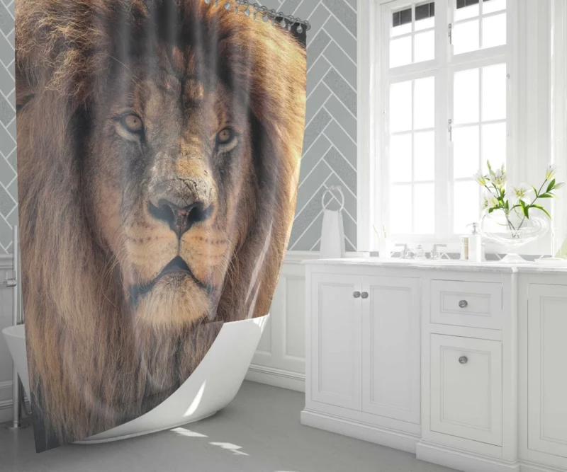 Proud Lion Roar Shower Curtain 1