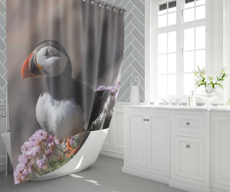 Puffin Coastal Charm Seaside Wonder Shower Curtain 1