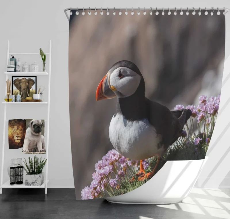 Puffin Coastal Charm Seaside Wonder Shower Curtain