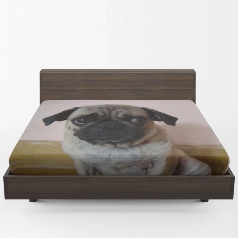 Pug Innocence Heartwarming Charm Fitted Sheet